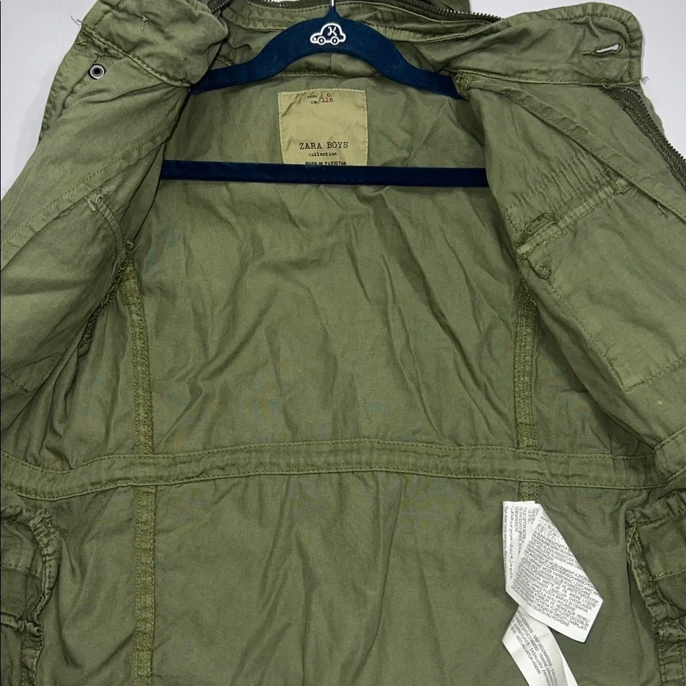 Zara Boys Aviator Olive Green Jacket - Picture 10 of 10